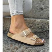 Sandalias LOSATO Ferrata Beige en Piel Natural