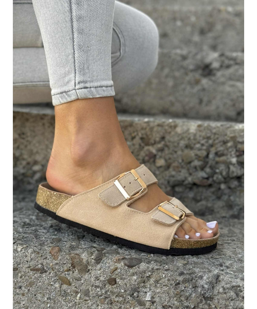 Sandalias LOSATO Ferrata Beige en Piel Natural