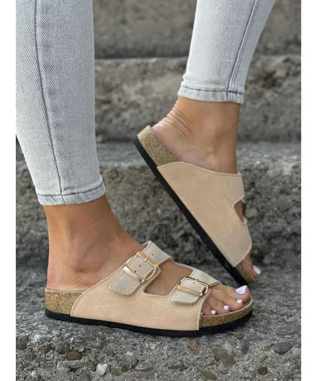 Sandalias LOSATO Ferrata Beige en Piel Natural