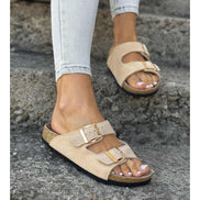 Sandalias LOSATO Ferrata Beige en Piel Natural