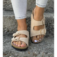 Sandalias LOSATO Ferrata Beige en Piel Natural