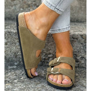 Sandalias LOSATO Ferrata Olive en Piel Natural