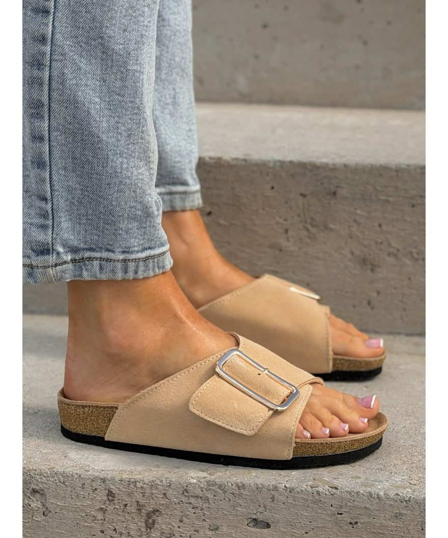 Sandalias LOSATO Miami Beige en Piel Natural