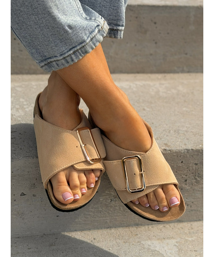 Sandalias LOSATO Miami Beige en Piel Natural