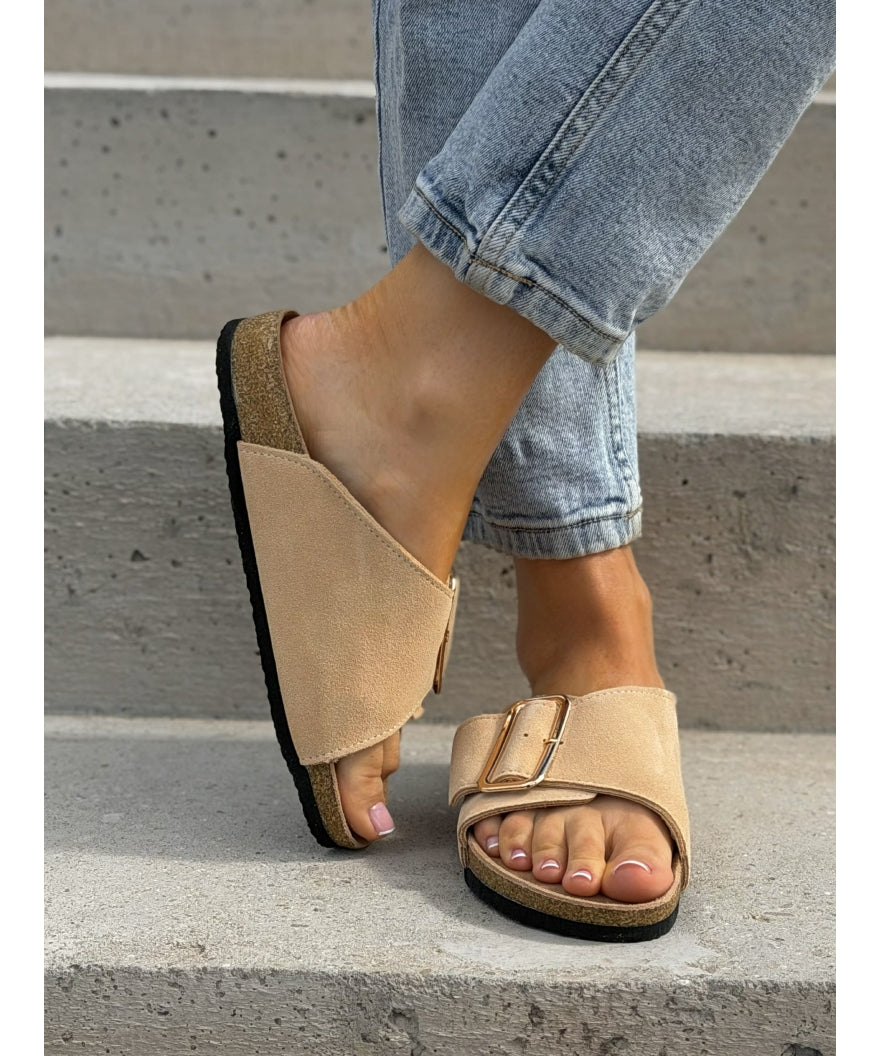 Sandalias LOSATO Miami Beige en Piel Natural