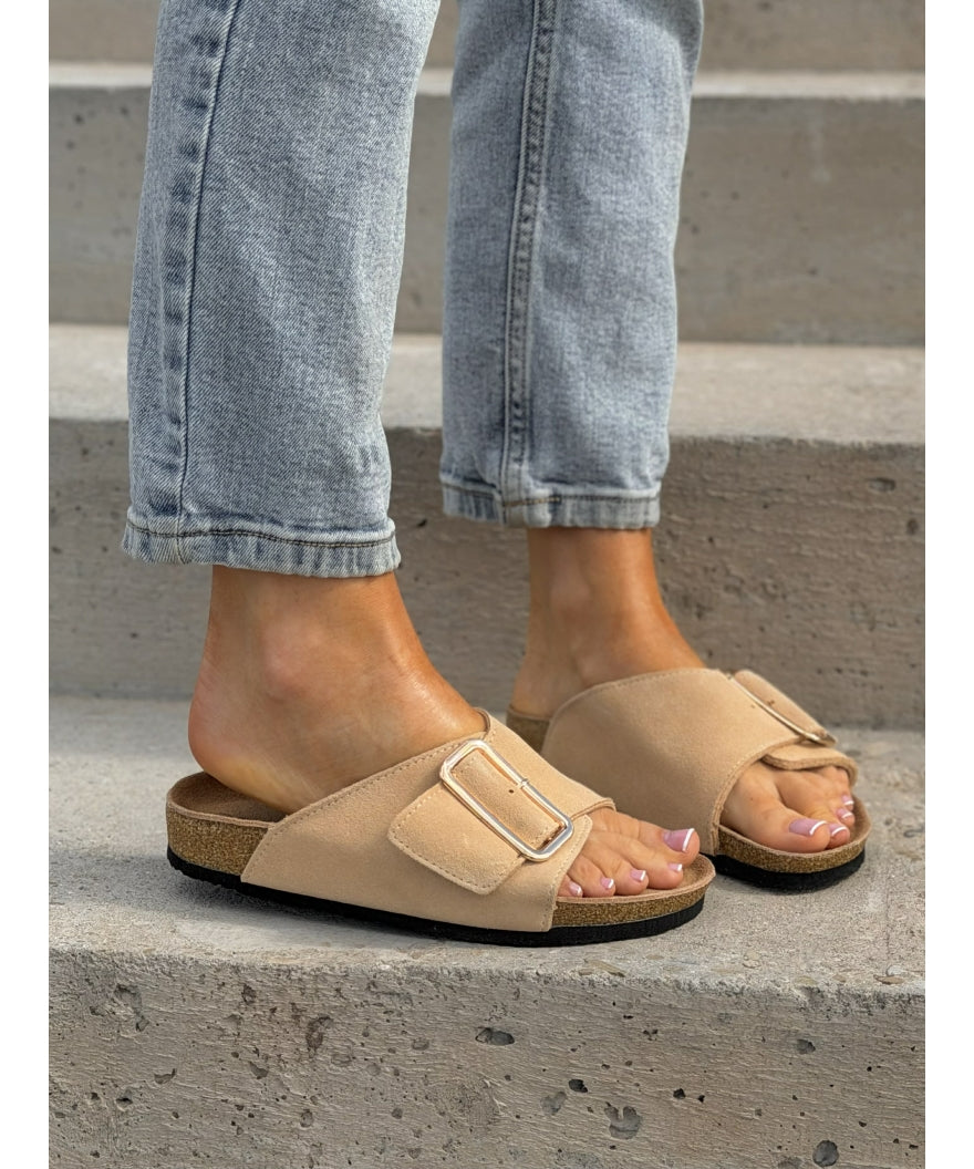 Sandalias LOSATO Miami Beige en Piel Natural