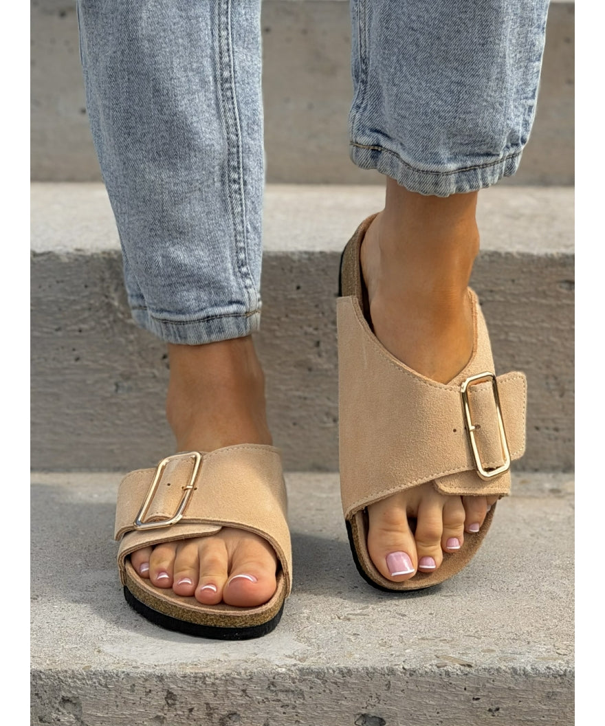 Sandalias LOSATO Miami Beige en Piel Natural