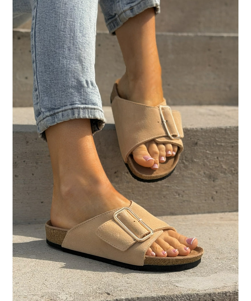 Sandalias LOSATO Miami Beige en Piel Natural