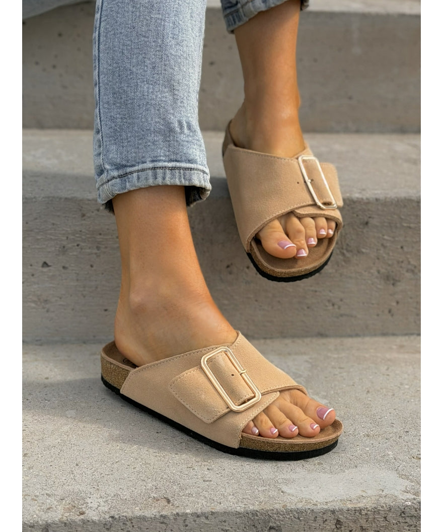 Sandalias LOSATO Miami Beige en Piel Natural