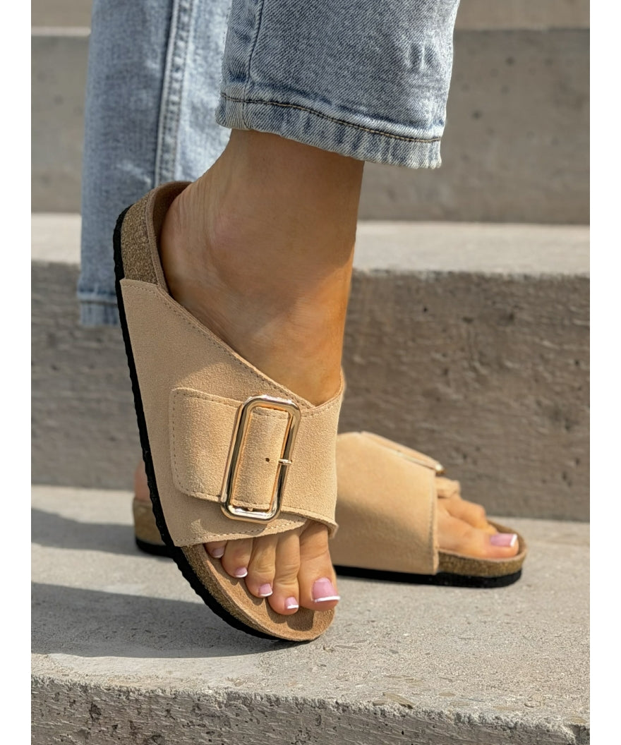 Sandalias LOSATO Miami Beige en Piel Natural