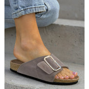 Sandalias LOSATO Miami Taupe en Piel Natural