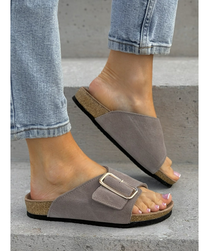 Sandalias LOSATO Miami Taupe en Piel Natural