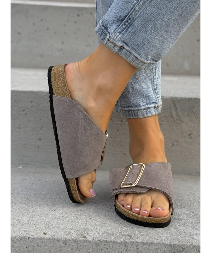 Sandalias LOSATO Miami Taupe en Piel Natural