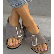 Sandalias LOSATO Miami Taupe en Piel Natural