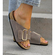 Sandalias LOSATO Miami Taupe en Piel Natural