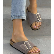 Sandalias LOSATO Miami Taupe en Piel Natural