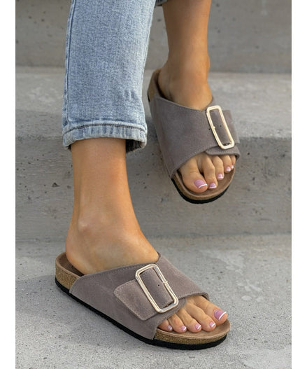 Sandalias LOSATO Miami Taupe en Piel Natural