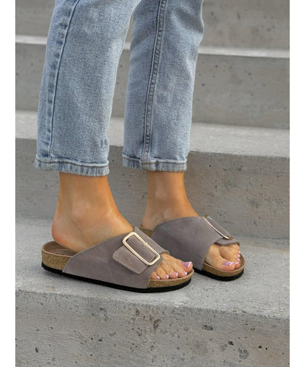 Sandalias LOSATO Miami Taupe en Piel Natural